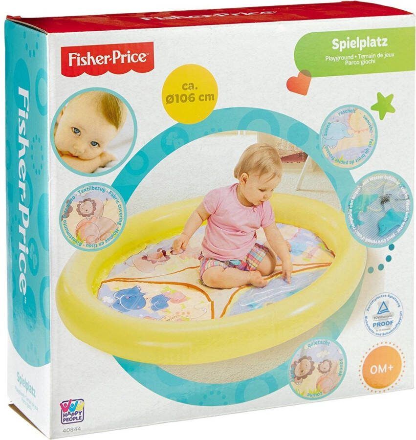 Fisher-Price speeltuin opgeblazen ca. 106x106x12 cm met textielvloer
