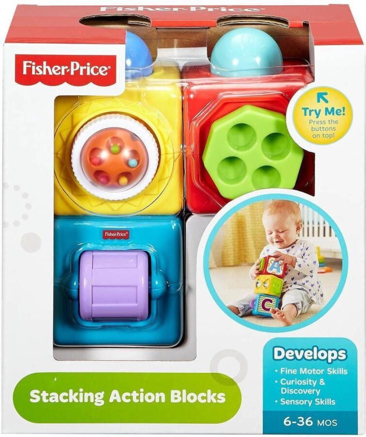 Fisher-Price Stapel- Actieblokken 3 Stuks