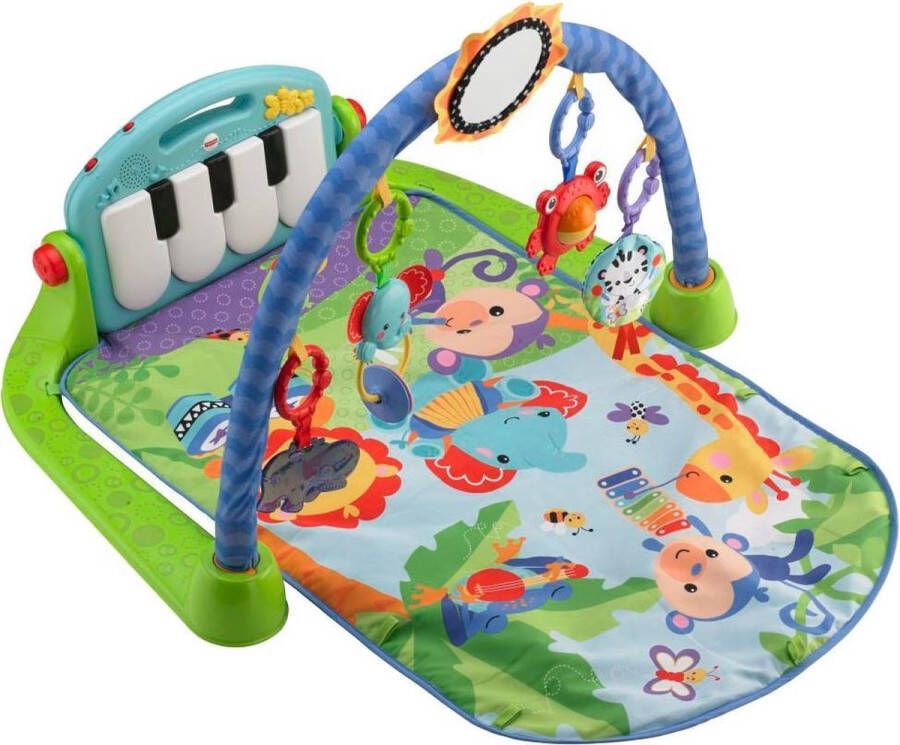 Fisher-Price Trappel en Speel-Piano Speelmat met Piano en 5 Speeltjes Blauw