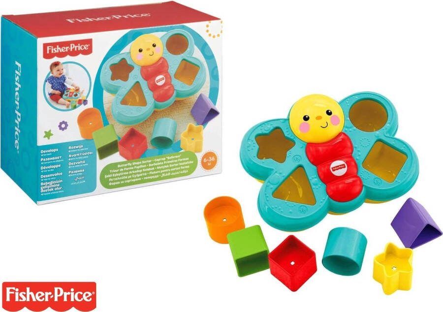 Fisher-Price Vormenstoof Vormen Butterfly Shape Sorter Vlinder 6 vormen