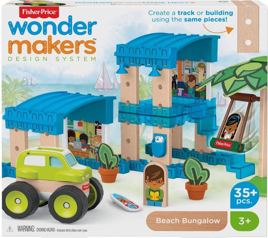 Fisher-Price bouwpakket Wonder Makers Strandhuis hout 35-delig