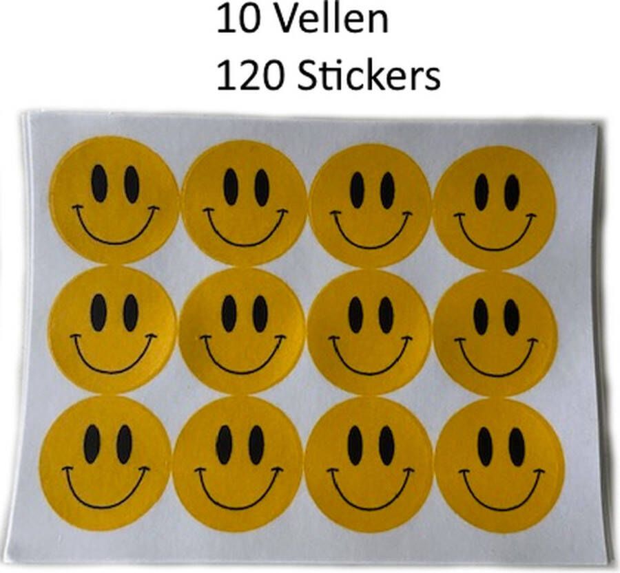 FISKA 120 Stickers Smiley 2 5 cm Stickers Emoji Label Smiley Sluitsticker Emoji Sluitzegel