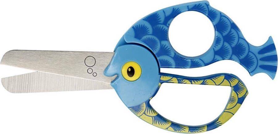 Fiskars Kinderschaar Met Dierenmotief 13 Cm Blauw groen