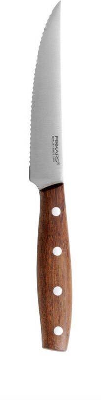 Fiskars Norr Full Tang Stainless Steel Steak Knife with Kebony Handle 12cm