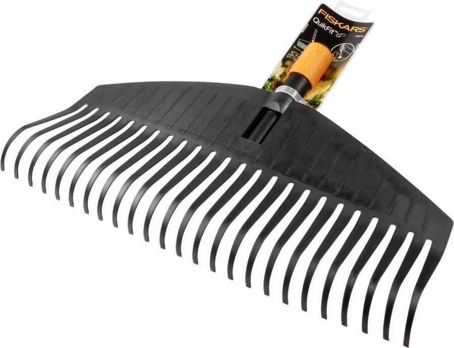 Fiskars Quikfit™ Bladhark opzetstuk Tuinhark met 25 Tanden Zachte Bladhark