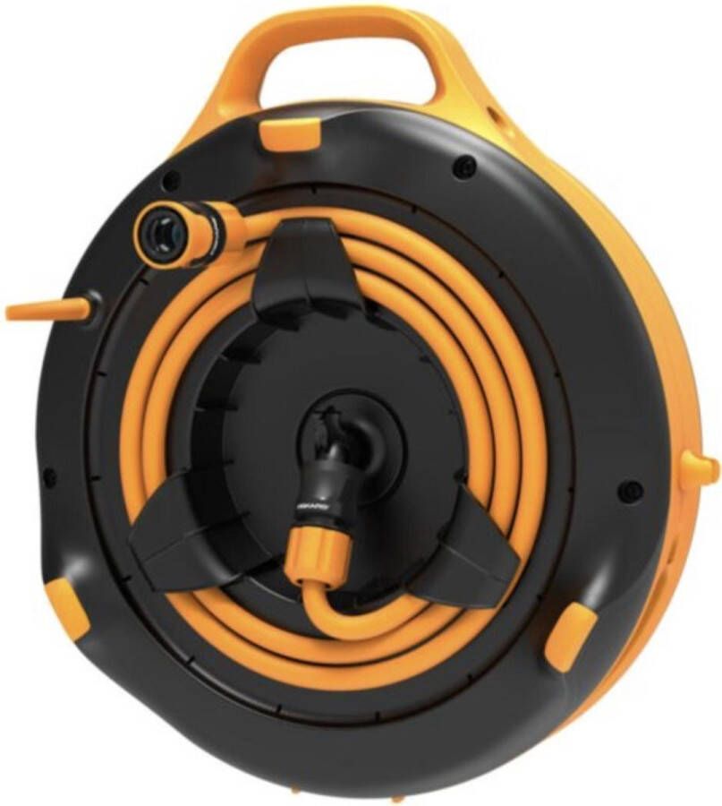 Fiskars Slanghaspel Tuinslang met Haspel Zwart Geel 13 5m