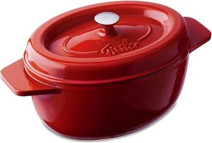 Fissler Arcana braadpan rood ovaal 34 cm 7 2ltr.