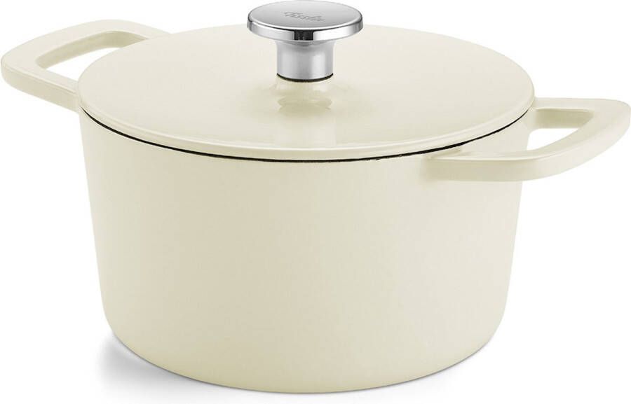 Fissler Moments braadpan Gietijzer Ivory White 24cm