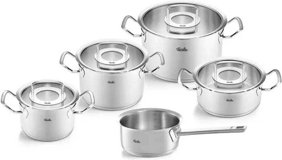 Fissler Original-profi Collection 2022 Pannenset Met Steelpan En Glasdeksels 5-delig