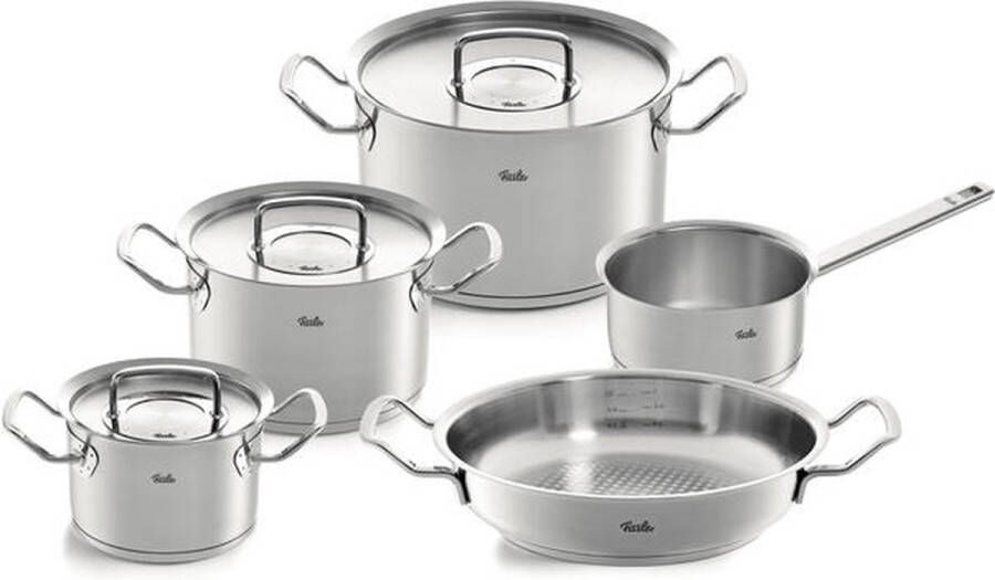 Fissler Original Profi Collection 2022 5 Delig Steelpan Hapjespan RVS deksels