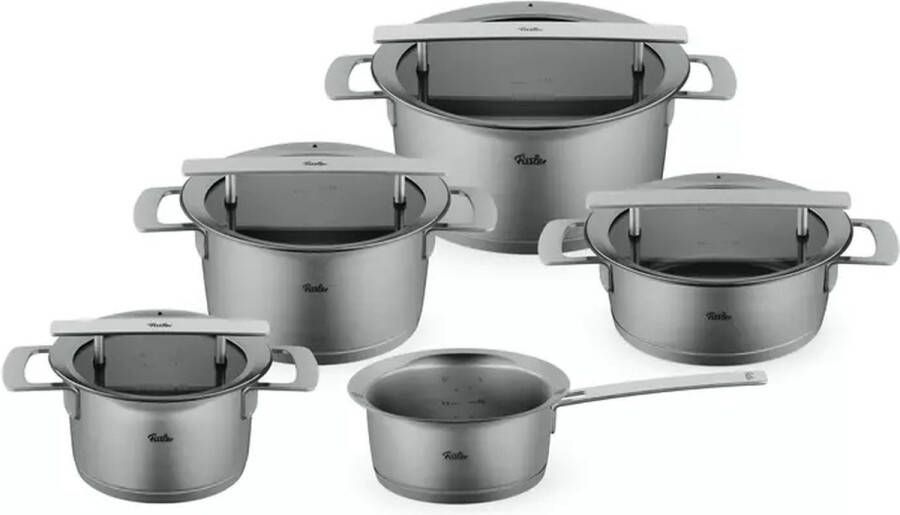 Fissler Phi Collection Pannenset met Glasdeksels 5-delig
