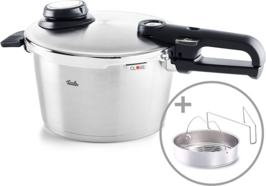 Fissler Vitavit Premium 2022 Snelkookpan 6 liter Met stoominzet