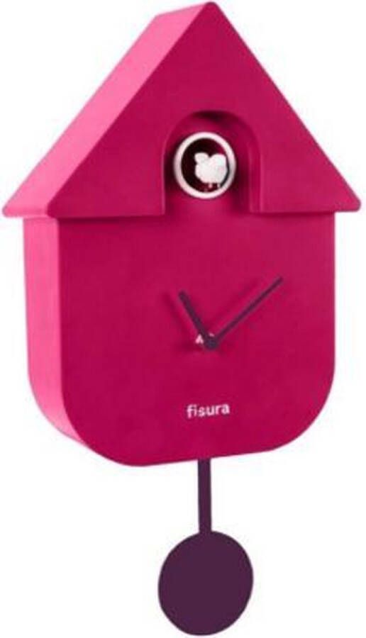 Fisura Cuckoo House Koekoeksklok – 41 x 21 5 x 8 5 cm – Paars Roze