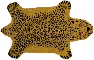 Fisura Deurmat Yellow Cheetah 70 X 40 Cm Kokosvezel pvc Geel