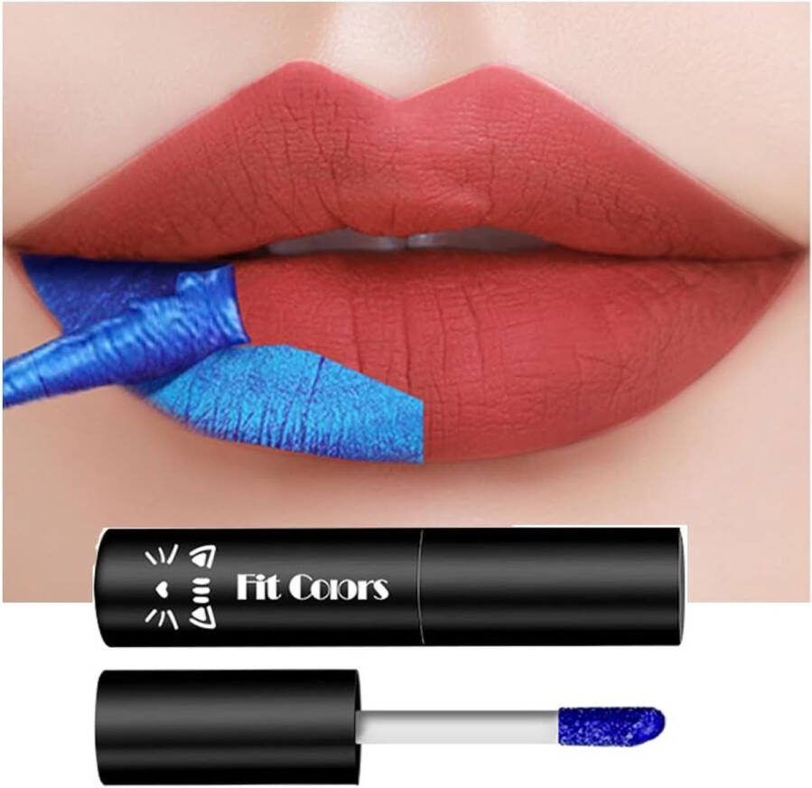 Fit Colors Lip Gloss Tattoo kleur lipgloss langdurige waterdichte vloeibare lippenstick anti-stick cup lipgloss make-up kleur charme roodbruin Stijl (#2) Een stuk