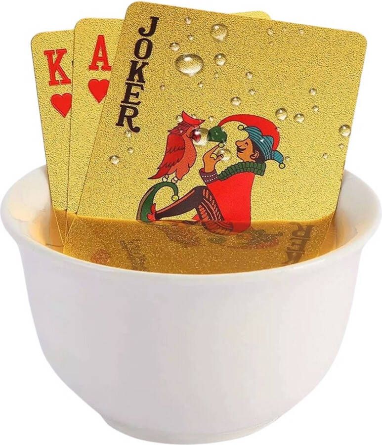 Fit Junkies Gouden Speelkaarten Waterdicht 56 Kaarten Volwassen Pokerkaarten Kaarten Kaartspel