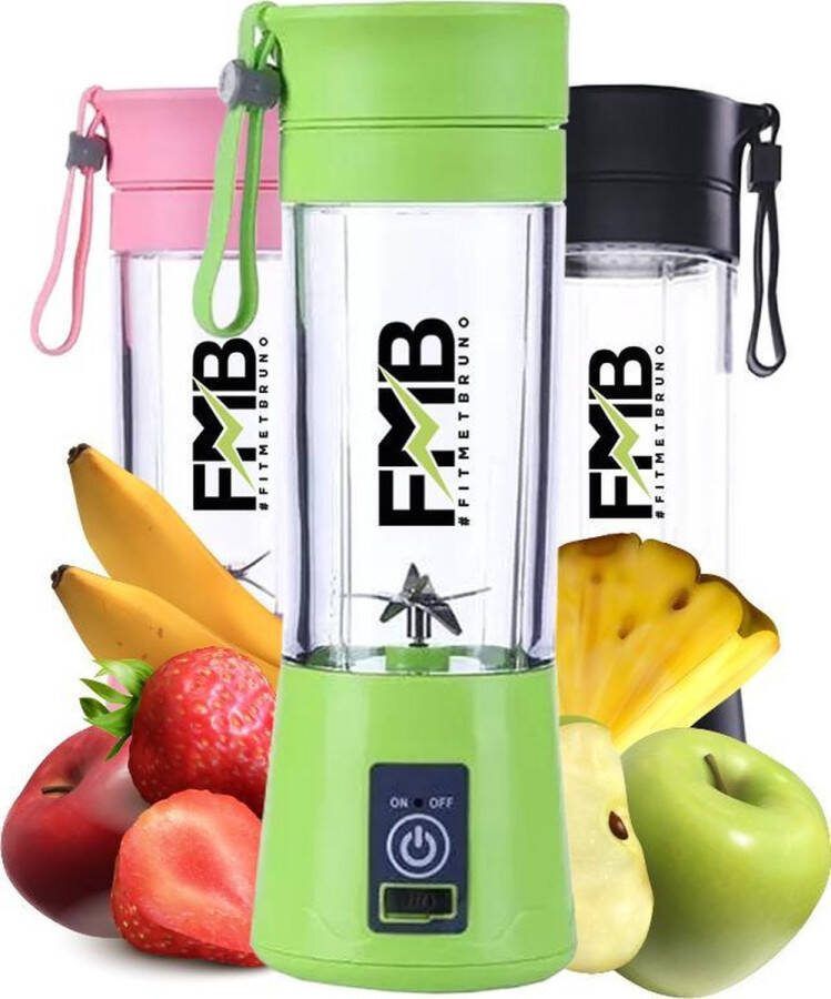 Fit Met Bruno Blender to go – Draagbare blender Smoothie maker – Blendjet USB Groen