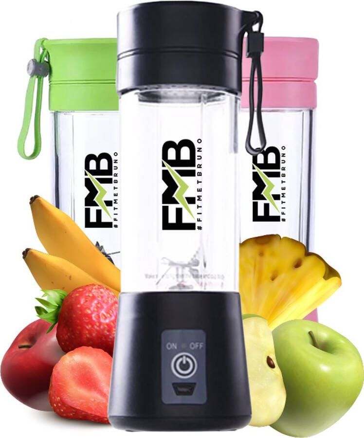 Fit Met Bruno Blender to go – Draagbare blender Smoothie maker – Blendjet USB Zwart