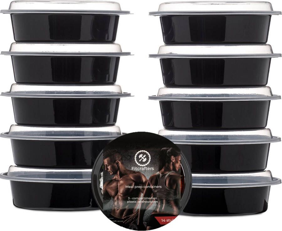 Fitcrafters Meal Prep Bakjes 10 stuks 1 compartiment Lunchbox Diepvriesbakjes Vershoudbakjes Plastic Bakjes Met Deksel Magnetron Bakjes Met Deksel Meal Prep Vershouddoos 800ML BPA vrij