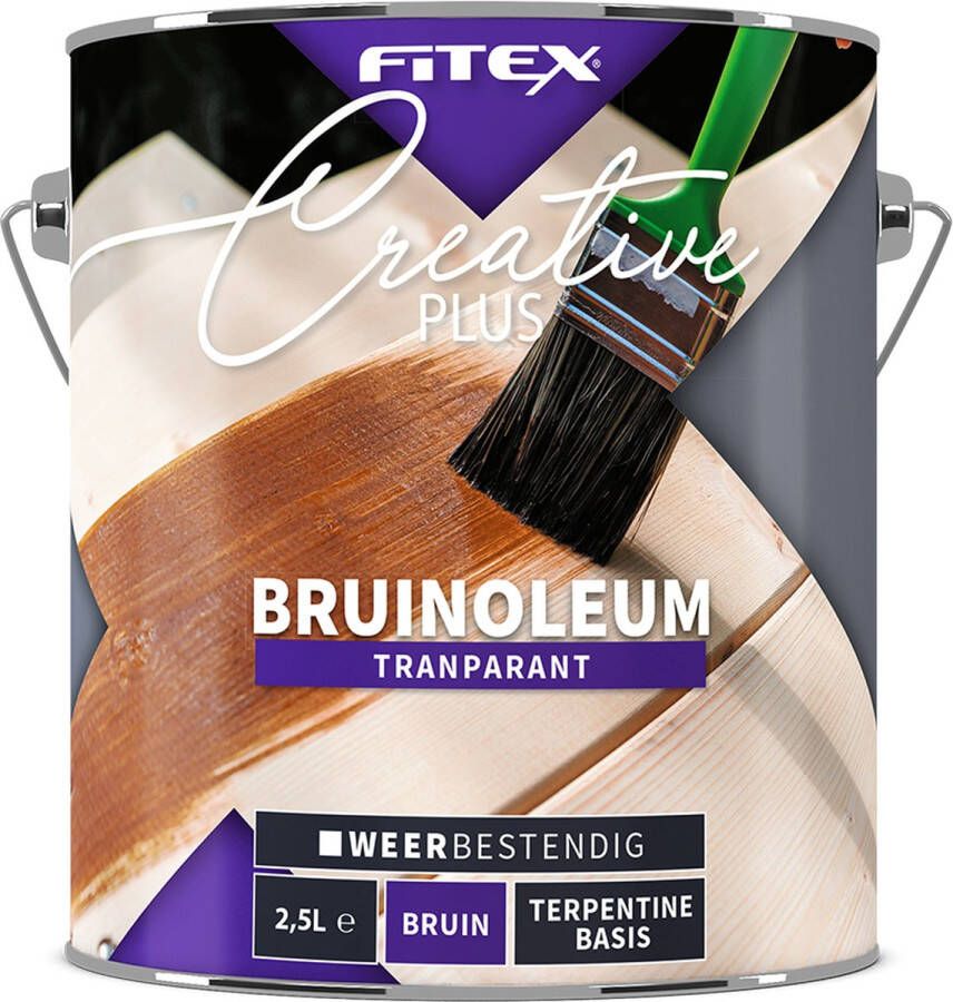 Fitex Creative Plus Fitex Creative+ Bruinoleum Beits Transparant Terpentine basis Bruin