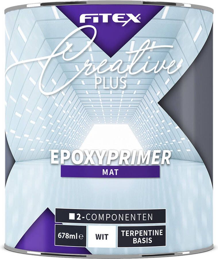 Fitex Creative+ Industriële Epoxy Primer 2-componenten Grondverf Dekkend Terpentine basis Wit