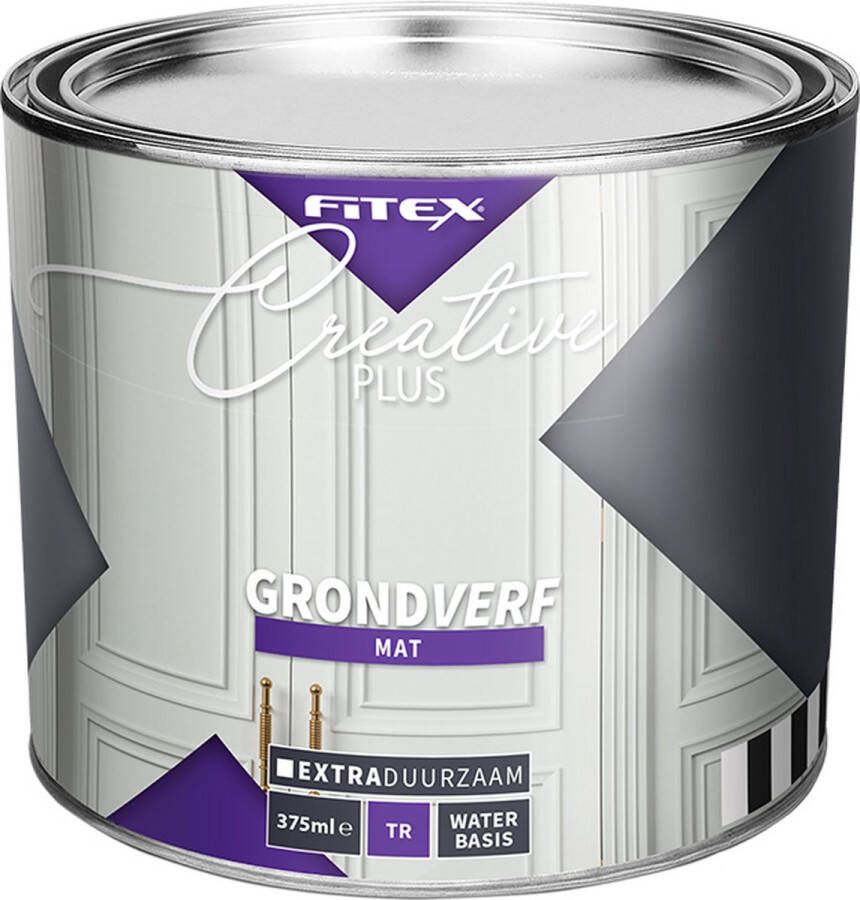 Fitex Creative Plus Fitex Creative+ Grondverf Extra Duurzaam Grondverf Dekkend Binnen en buiten Water basis Mat Wit