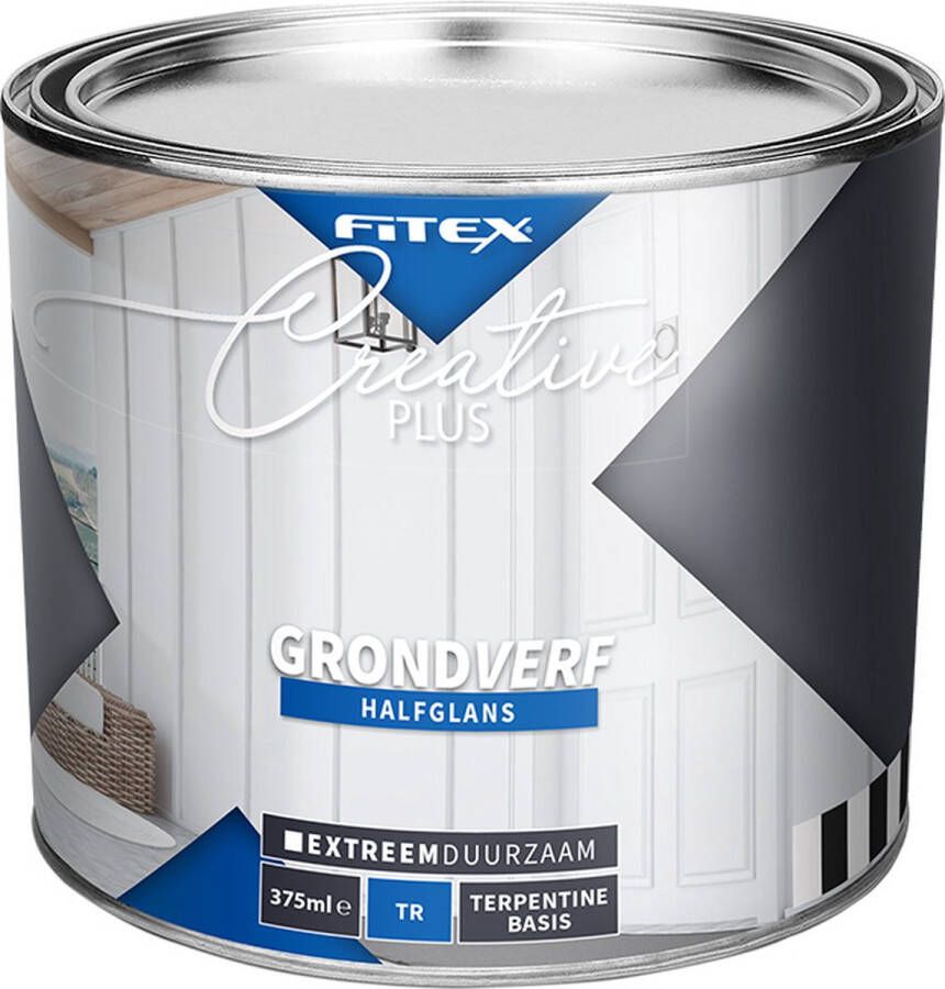 Fitex Creative Plus Fitex Creative+ Grondverf Extreem Duurzaam Grondverf Dekkend Buiten Terpentine basis Mat Wit