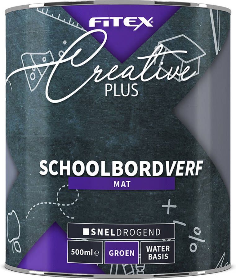 Fitex Creative Plus Fitex Creative+ Schoolbordverf Groen Schoolbordenverf Dekkend Binnen Water basis Mat Groen