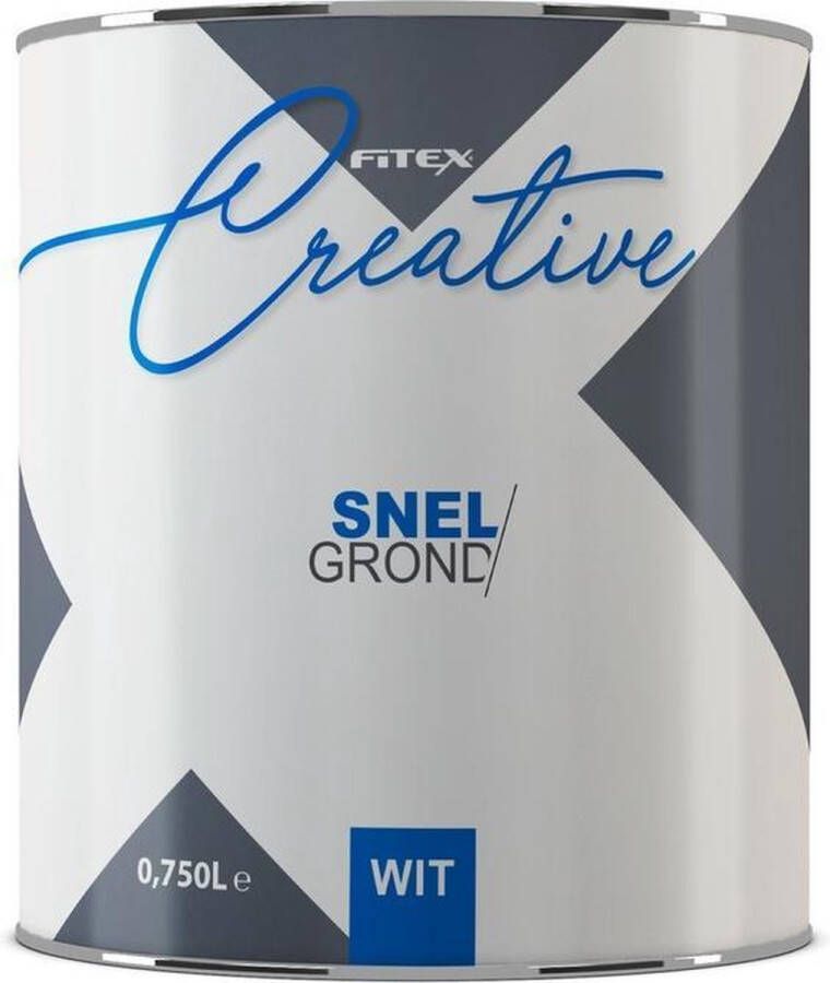 Fitex Creative Snelgrond Wit Grondverf Dekkend Buiten Terpentine basis Mat Wit