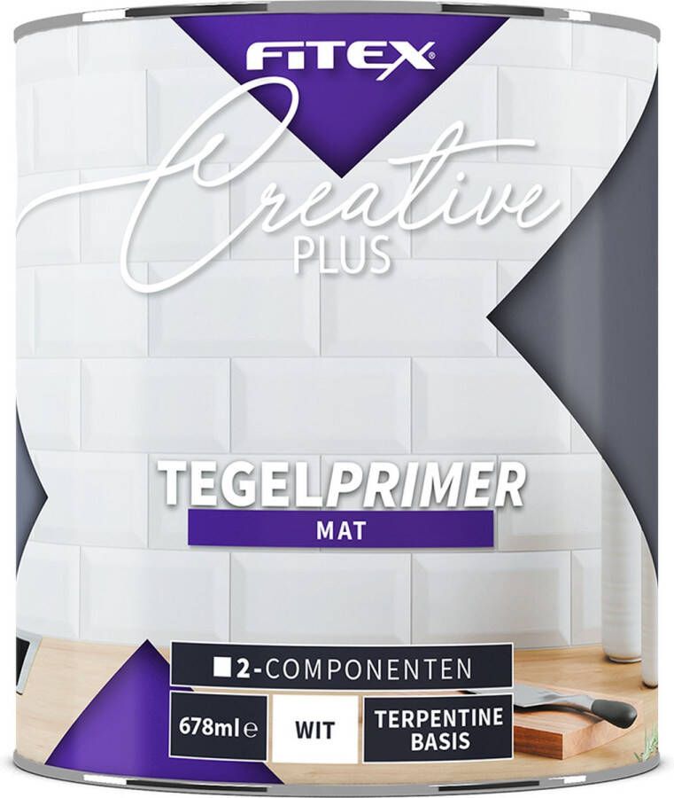 Fitex Creative+ Tegel Primer 2-componenten Grondverf Dekkend Terpentine basis Wit