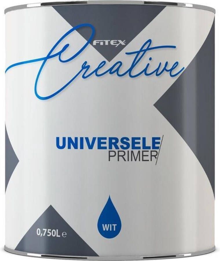 Fitex Creative Universele Primer Wit Grondverf Dekkend Binnen en buiten Water basis Mat Wit