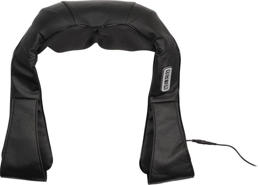 Fitfever Massagekussen Shiatsu Nek Rug en Schouders Massage apparaat Zwart
