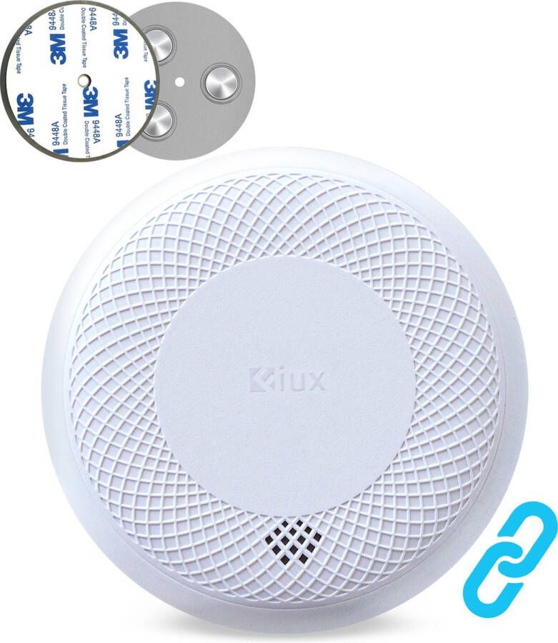 Fiux FXC-2 Koppelbare combimelder Rookmelder en Koolmonoxidemelder 10 Jaar batterij Co melder Met magneet montage Draadloos koppelbaar 3 stuks