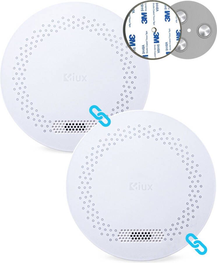 Fiux FXS-2 Koppelbare rookmelder 10 Jaar batterij Met magneet montage Draadloos koppelbaar 2 stuks