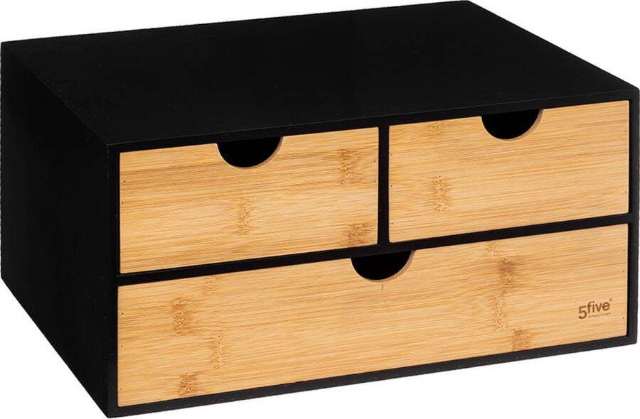 Five 5Five kantoor organizer ladeblok 3 lades 32 x 25 x 16 cm hout