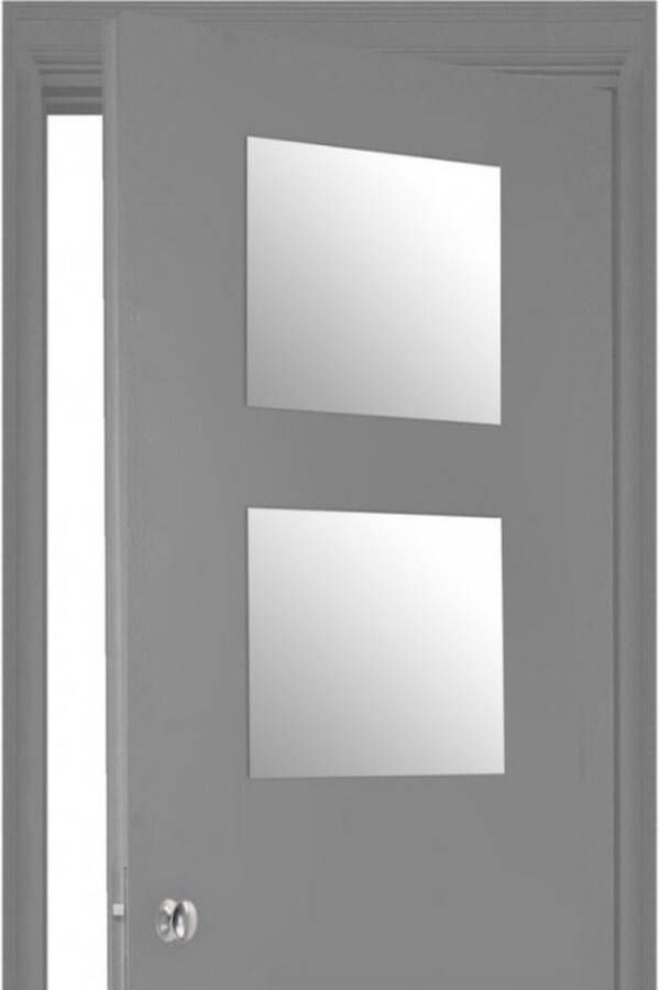 Five 5Five Vierkante Zelfklevende Spiegel- 40 x 40 cm- Glas- 2 stuks