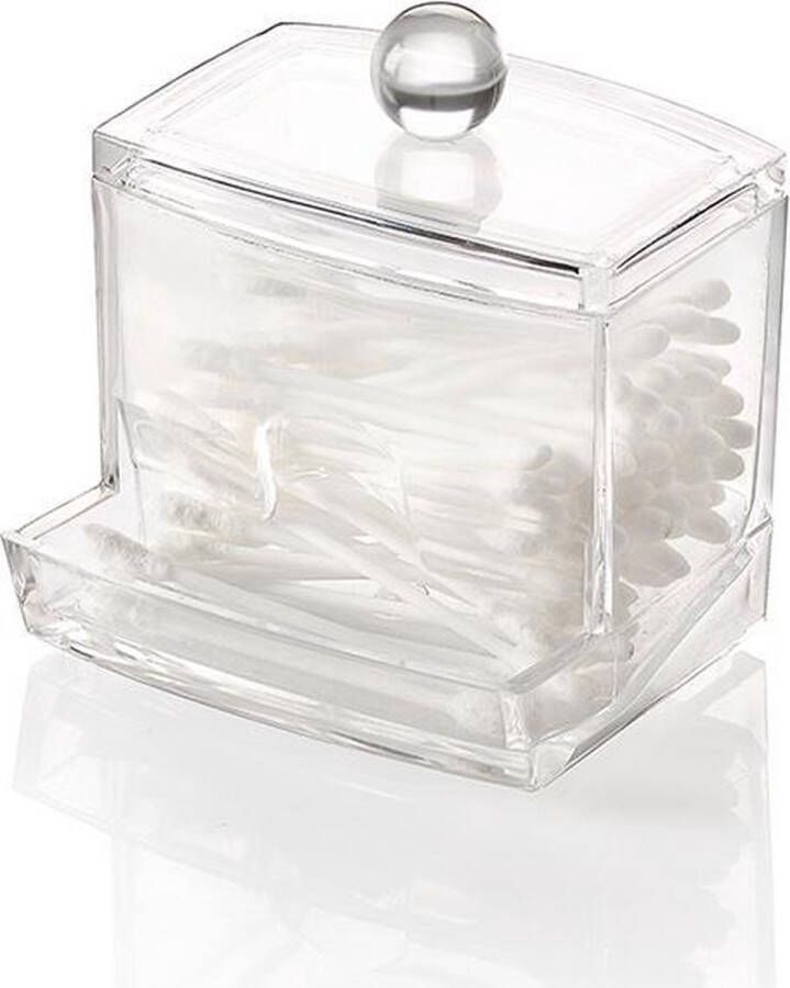 Five 5Five Wattenstaafjes houder box dispenser 9 5 x 10 cm kunststof Make-up organizer