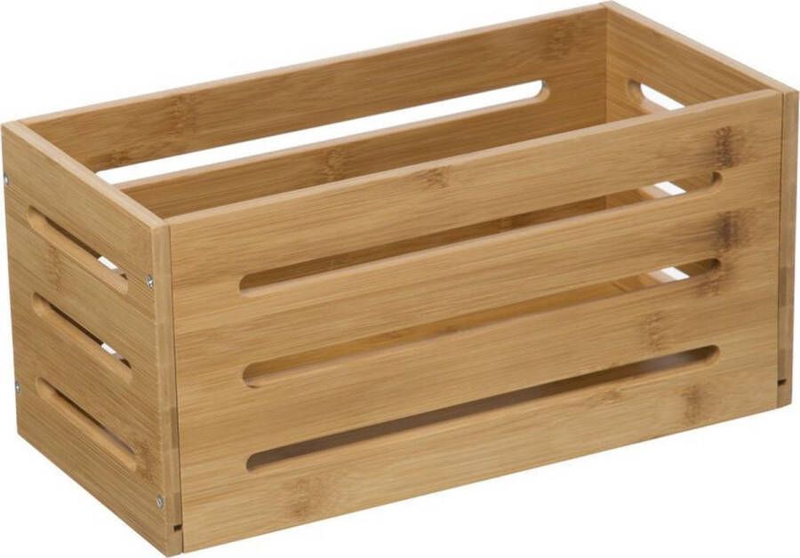 5five Fruitkisten opslagbox open structuur lichtbruin hout L31 x B31 x H15 cm Decoratie huis en tuin Kisten kistjes
