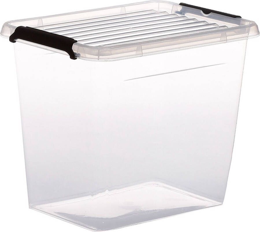 Five Doorzichtige opbergbox met clipsluiting 3 liter hoog 138833 Stapelbaar & Met deksel