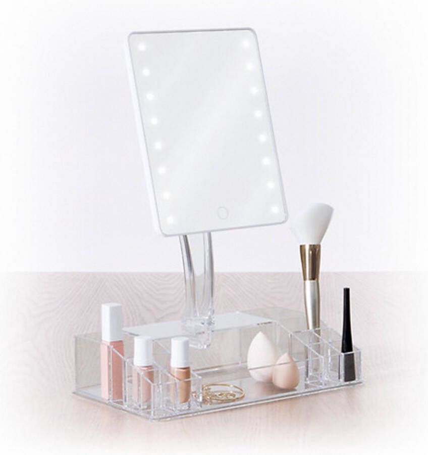 Five | Make up spiegel met verlichting make up spiegel met led verlichting make up organizer make up organizer transparant