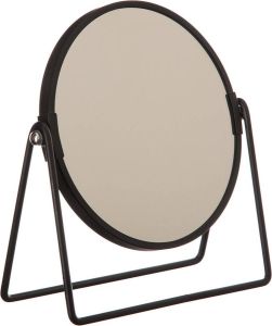 5five Dubbele make-up spiegel scheerspiegel op voet 19 x 8 x 21 cm zwart Badkamer scheerspiegels op standaard