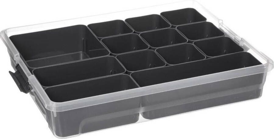 Five Opbergbox 4.8 liter met 13 uitneembare bakjes 160428 Stapelbaar Met deksel Met inzetbakjes