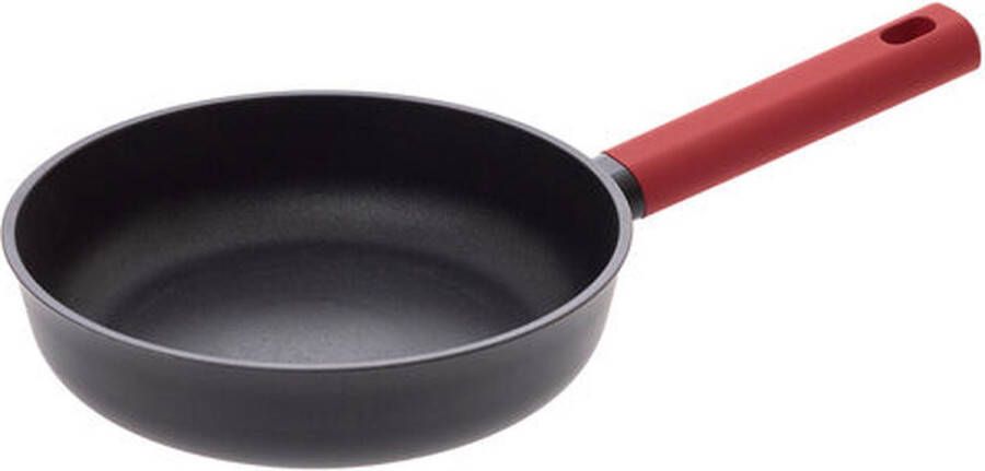 Secret de Gourmet Koekenpan Alle kookplaten warmtebronnen geschikt zwart rood Dia 21 cm