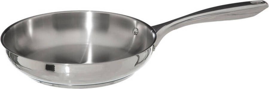 Secret de Gourmet Koekenpan Alle kookplaten geschikt zilver RVS Dia 24 cm Koekenpannen