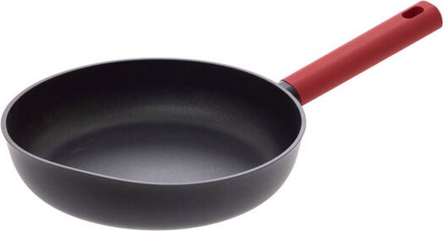 Secret de Gourmet Koekenpan Alle kookplaten warmtebronnen geschikt zwart rood Dia 25 cm