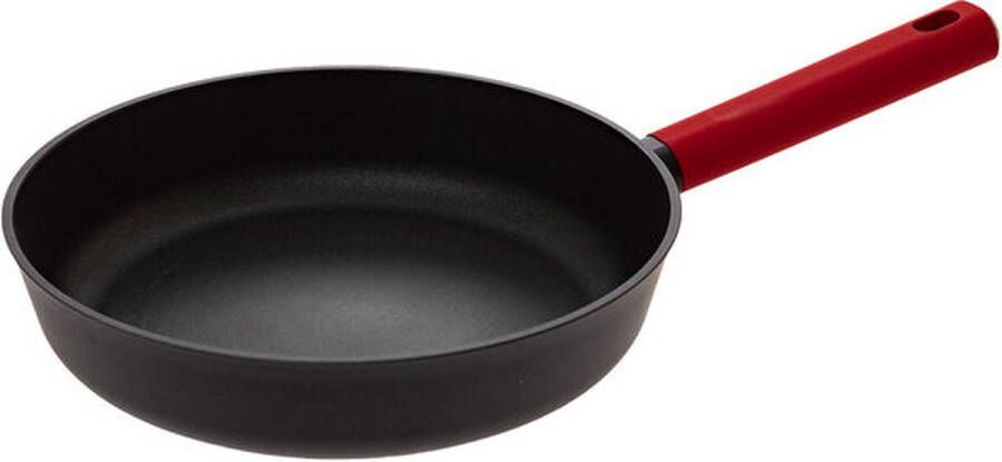 Secret de Gourmet Koekenpan Alle kookplaten warmtebronnen geschikt zwart rood Dia 27 cm