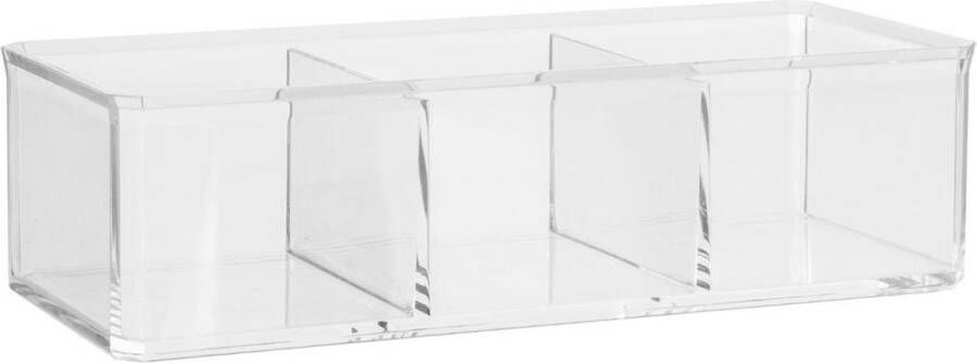 Five Transparant bakje met deksel large Transparant Sorteervakken Stapelbaar Klaar voor gebruik Large laag (23 x 9 5 x 6 5 cm)
