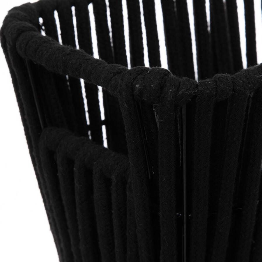 Five Zwarte touw gespannen manden small Zwart Nestbaar & Decoratief Small