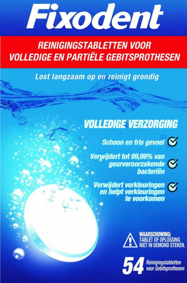 Fixodent 2x Reinigingstabletten Volledige Verzorging