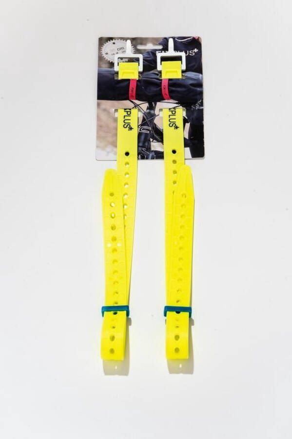 Fixplus strap geel 66cm TPU spanband voor snel en effectief bundelen en bevestigen van fietsonderdelen ski's buizen stangen touwen en latten